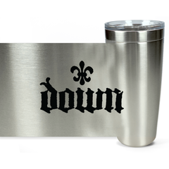 DOWN fleur de lis Viking Tumblers (Black, White, Steel)