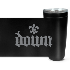 DOWN fleur de lis Viking Tumblers (Black, White, Steel)