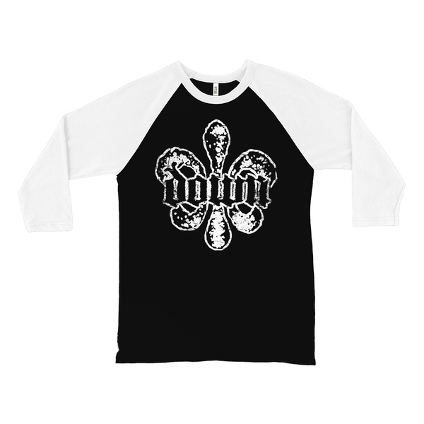 DOWN Fleur De Lis Logo Raglan