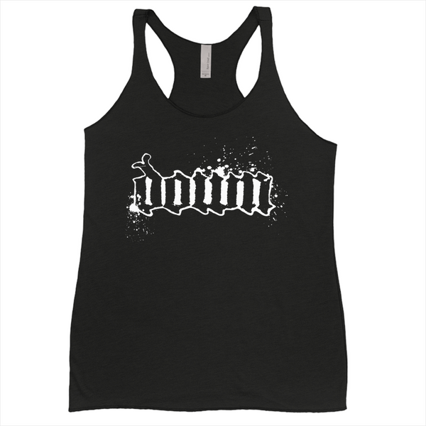 Womens White Splatter Logo Tank