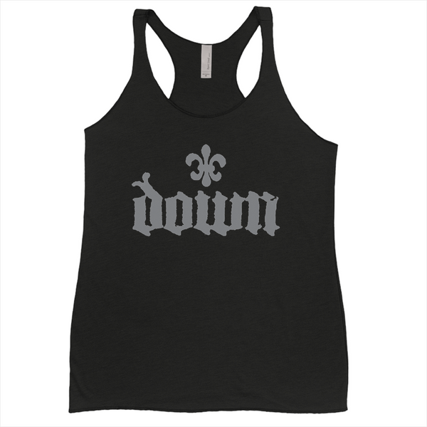 DOWN Grey Fleur De Lis Logo Women's Tank