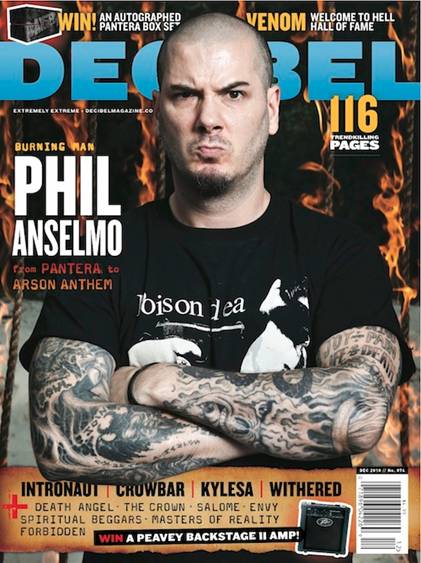 PHILIP ANSELMO FEATURED THIS MONTH ON THE COVER OF DECIBEL MAGAZINE!