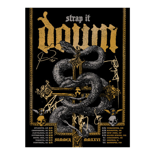 Strap It Down Tour Poster Signed