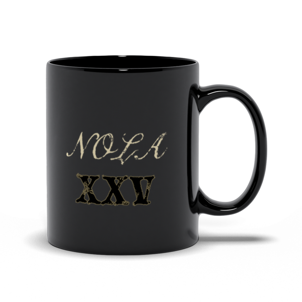 NOLA XXV Black Mug (11oz + 15oz)