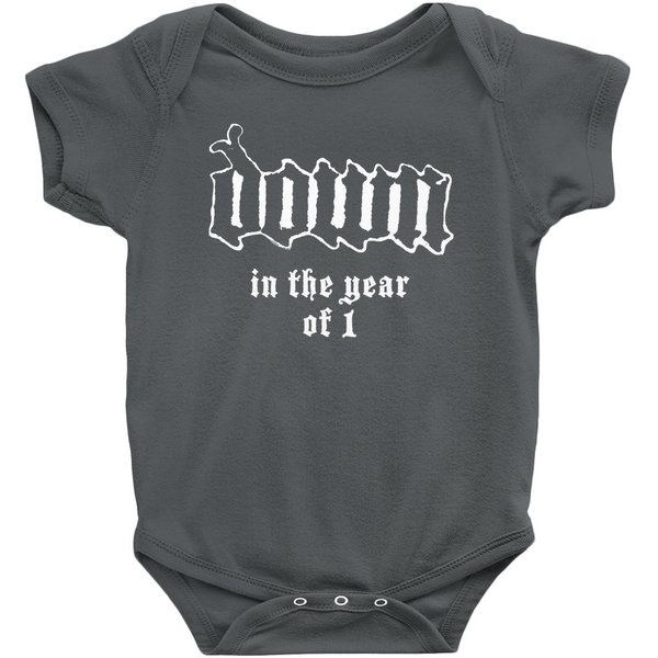 DOWN "In The Year of 1" Onesies