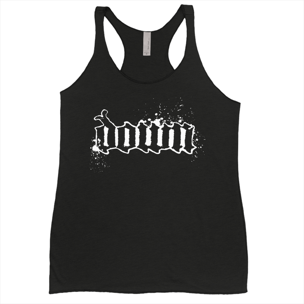 Womens White Splatter Logo Tank