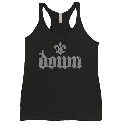 DOWN Grey Fleur De Lis Logo Women's Tank